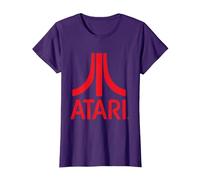 Atari Classic Rotes Logo T-Shirt, Damen, Violett, 3XL