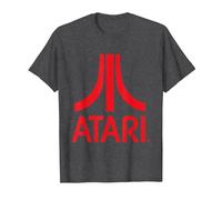 Atari Classic Rotes Logo T-Shirt, Herren, Anthrazit Meliert, XXL