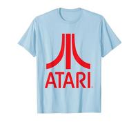 Atari Classic Rotes Logo T-Shirt, Herren, Himmelblau, M