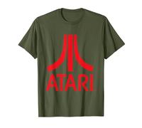 Atari Classic Rotes Logo T-Shirt, Herren, Olivgrün, XXL