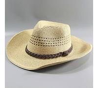 ATARSM Herren Sonnenhut Mann Strohhut Breite Krempe Strand Faltbare Kappe Big Bone Herren Plus Size Fedora Hut 58Cm 60Cm 62Cm