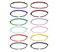 ATBUSS 10er-Pack Herzarmbänder, 2 Sternarmbänder, bunte geflochtene Armbänder, einfache Handgelenkdekoration, Herzsternarmbänder, verstellbare Armbänder