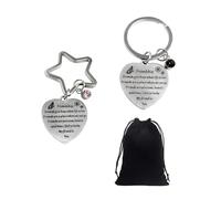 ATBUSS 2 Freundschafts-Schlüsselanhänger und 2 schwarze Organizer-Taschen, personalisierte Schlüsselanhänger-Geschenke，Freundschafts-Schlüsselanhänger für Mädchen und Frauen