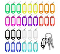 ATBUSS 30 Stück Schlüsselanhänger, Gepäckanhänger, Schlüsselanhänger-Hardware, leere Etikettenbögen für Rucksäcke, Gepäck, Schlüssel (bunt)