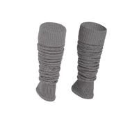Ateena Damen Grau Wolle Winter Stulpen Damen-Gamaschen für Tanz, Ballett, klobige Stiefelmanschetten in Einheitsgröße