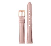 Ateldooly Armband Damen Leder Schnellverschluss Uhrenarmband 12mm 14mm 15mm 16mm 18mm Armband, Hellrosa Roségold, 14mm