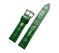 Ateldooly Leder-Uhrenarmband, 12/13/14/15/16/17/18/19/20/21/22/24/26mm, Schnellverschluss-Armband aus Rindsleder, Grün, 26mm
