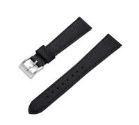 Ateldooly Leder-Uhrenarmband, 18/19/20/21/22/23/24mm, Schnellverschluss, Vintage-Leder-Uhrenarmbänder, Schwarzes Silber, 23mm