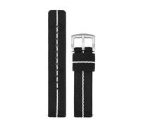 Ateldooly Nylon-Uhrenarmband, 18mm, 20mm, 22mm, Armband, elastisches Uhrenarmband, universelles Handgelenkband, Ersatzzubehör, Schwarz-Weiss, 22mm
