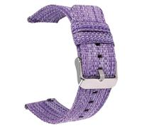 Ateldooly Nylon-Uhrenarmband, 18mm, 20mm, 22mm, Ersatz-Uhrenarmbänder, Canvas-Handgelenk, Webgürtel, Armband, Stoff-Uhrenarmband, Lila, 20mm