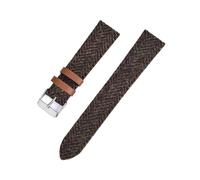 Ateldooly Nylon-Uhrenarmband, 18mm, 20mm, 22mm, Vintage-Webart, Armband für Herren und Damen, Schnellverschluss-Armband, Braun, 20mm-Silber