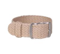 Ateldooly Nylon-Uhrenarmband, Canvas-Stoff, gewebtes Armband, 14-22mm, Uhrenarmband, einteiliges Armband, Khaki-Beige, 18mm