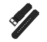 Ateldooly Nylon-Uhrenarmband für Edelstahl-Schnalle, 16mm, 18mm, Herren-Armbanduhr aus Segeltuch, Schwarz Schwarz, 16mm