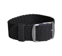 Ateldooly Stoffgewebtes Armband, Ersatzarmband, 14mm, 16mm, 18mm, 20mm, 22mm, Nylonarmband, Schwarz, 18mm