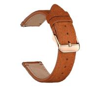 Ateldooly Uhrenarmbänder aus Wildleder, 18mm, 20mm, 22mm, Rindsleder, Armband, goldbraunes Uhrenarmband, Orange-Roségold, 20mm