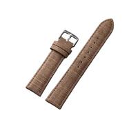 Ateldooly Vintage Nylon Uhrenarmband Canvas Nylon Uhrenarmbänder Herren Damen Armband, Dunkelbraun, 22mm