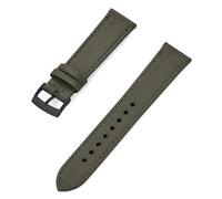 Ateldooly Wasserdichtes Segeltuch-Uhrenarmband, 18mm, 20mm, 22mm, Schnellverschluss-Armband, Nylon-Armband, Sportarmband, Grün Schwarz, 20mm