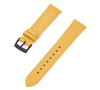 Ateldooly Wasserdichtes Segeltuch-Uhrenarmband, 18mm, 20mm, 22mm, Schnellverschluss-Armband, Nylon-Armband, Sportarmband, Gelb Schwarz, 20mm