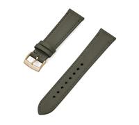 Ateldooly Wasserdichtes Segeltuch-Uhrenarmband, 18mm, 20mm, 22mm, Schnellverschluss-Armband, Nylon-Armband, Sportarmband, Grün Gold, 20mm