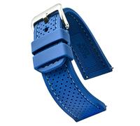 ATEMBERAUBENDE AUSWAHL ALPINE Hochwertiges, wasserdichtes Silikon-Uhrenarmband mit Schnellverschluss Weiches, blaues Gummi-Uhrenarmband, 22 mm