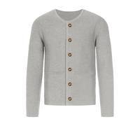 Atforna Herren Trachtenjacke Traditioneller Trachtenjanker mit Knopfleiste, Oktoberfest Outfit, Lederhosen Jacke, Trachtenmode für Männer, Grau, 3XL