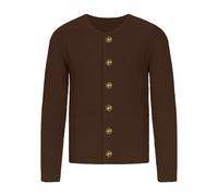 Atforna Herren Trachtenjacke Traditioneller Trachtenjanker mit Knopfleiste, Oktoberfest Outfit, Lederhosen Jacke, Trachtenmode für Männer, ArmeeDunkelbraun, M