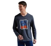 Athena- Langes Pyjama-Set für Herren, Ecopack- 100 Prozent atmungsaktiver Baumwolljersey- Langarm-T-Shirt+Hose- Oeko-TEX Standard 100 Label