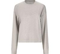 Sweatshirt ATHLECIA "Brenan", Damen, Gr. 40, grau (hellgrau), 62% Polyester, 4% Elasthan, 34% Viskose, unifarben, normal, Rundhals, Sweatshirts Sweatshirt, im tollen Basic-Design (73997959-40) hellgra