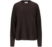 Sweatshirt ATHLECIA "Cardall", Damen, Gr. 34, dunkelbraun, 66% Polyester, 28% Viskose, 6% Elasthan, unifarben, normal, Rundhals, Sweatshirts Sweatshirt, Komfort (66606436-34) dunkelbraun