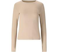 Athlecia Lenga Rib Langarmshirt Damen 1106 - oatmeal 36
