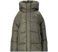 Steppjacke ATHLECIA "Shaja", Damen, Gr. 42, dunkelgrau, grün, 100% Polyamid, unifarben, normal, hoch geschlossener Ausschnitt, Jacken Steppjacke, mit wasserabweisender Beschichtung (55641428-42) dunke