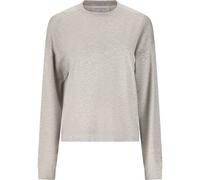 Sweatshirt ATHLECIA "Brenan", Damen, Gr. 40, grau (hellgrau), 62% Polyester, 4% Elasthan, 34% Viskose, unifarben, normal, Rundhals, Sweatshirts Sweatshirt, im tollen Basic-Design (73997959-40) hellgra