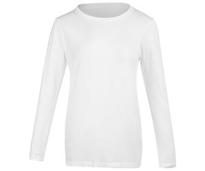 ATHLECIA - Women's Julee Loose Fit L/S Seamless Tee - Funktionsshirt, Gr. S-M, weiß (White)