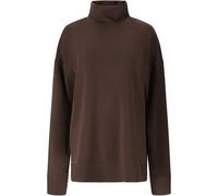 Sweatshirt ATHLECIA "Yunes", Damen, Gr. 46, braun (dunkelbraun), 35% Modal, 59% Polyester, 6% Elasthan, unifarben, normal, hoch geschlossener Ausschnitt, Sweatshirts Sweatshirt, im klassischen Design