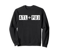 ATL PUJ Route Atlanta Punta Cana Flugweg Sweatshirt