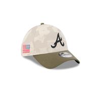 Atlanta Braves 2025 MLB Armed Forces New Era 39THIRTY Flex Cap Beige - M/L
