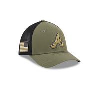 Atlanta Braves New Era 2026 MLB Armed Forces Day 39THIRTY M-Crown Stretch Fit Cap Grün - S/M