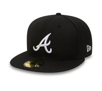 Atlanta Braves New Era 59FIFTY Essential Fitted MLB Cap Schwarz - 7 3/4