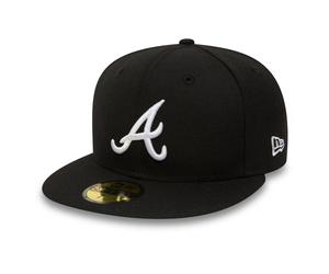 Atlanta Braves New Era 59FIFTY Essential Fitted MLB Cap Schwarz - 7 3/4