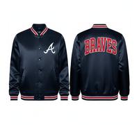 Atlanta Braves New Era USA EDITION Stitched Satin MLB Jacke Navy - S