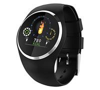 Atlanta Fitness Tracker mit Herzfrequenz Blutdruck Schlaf Schritte Farbdisplay mit Animation Smartwatch Armband Uhr - 9703-7 Schwarz