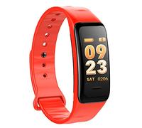 Atlanta Fitness Tracker mit Herzfrequenz GPS Pulsmesser Blutdruck Sauerstoff Farbdisplay Smartwatch Armband Uhr 9702 (Rot)