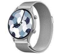 Atlanta Fitnesstracker für Damen Herren Uhr mit Herzfrequenz Puls Blutdruck Telefon Freisprechen Schlaf Schritte Farbdisplay Smartwatch mit Metallband + 1 Silikon-Wechselband - 9727/19 (Silber/Grau)