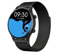 Atlanta Fitnesstracker für Damen Herren Uhr mit Herzfrequenz Puls Blutdruck Telefon Freisprechen Schlaf Schritte Farbdisplay Smartwatch mit Metallband + 1 Silikon-Wechselband - 9727/7 (Schwarz)
