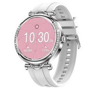 Atlanta Fitnesstracker für Damen Uhr mit Herzfrequenz Puls Blutdruck Telefon Freisprechen Schlaf Schritte Farbdisplay Smartwatch Silikonband - 9735/4 (Grau)