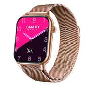 Atlanta Fitnesstracker mit Herzfrequenz Puls Blutdruck EKG Freisprechen Schlaf Schritte Farbdisplay Smartwatch Armband Uhr mit Wechselband - 9725/9 (Gold)