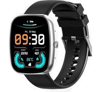 Atlanta Fitnesstracker mit Herzfrequenz Puls Blutdruck Telefon Freisprechen Schlaf Schritte Farbdisplay Smartwatch Armband Uhr - 9728/7 (Schwarz)