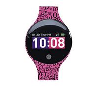 Atlanta Fitnesstracker mit Schrittzähler Schlafmessung Nachrichtenalarm Wechselarmband - Smartwatch 9722 (Pink/Schwarz)