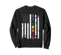 Atlanta Georgia LGBTQ Gay Pride Month American Flag Rainbow Sweatshirt