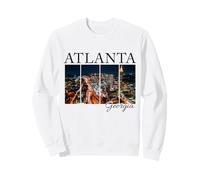Atlanta, Georgia, Skyline bei Nacht | ATL 404 Pride Sweatshirt